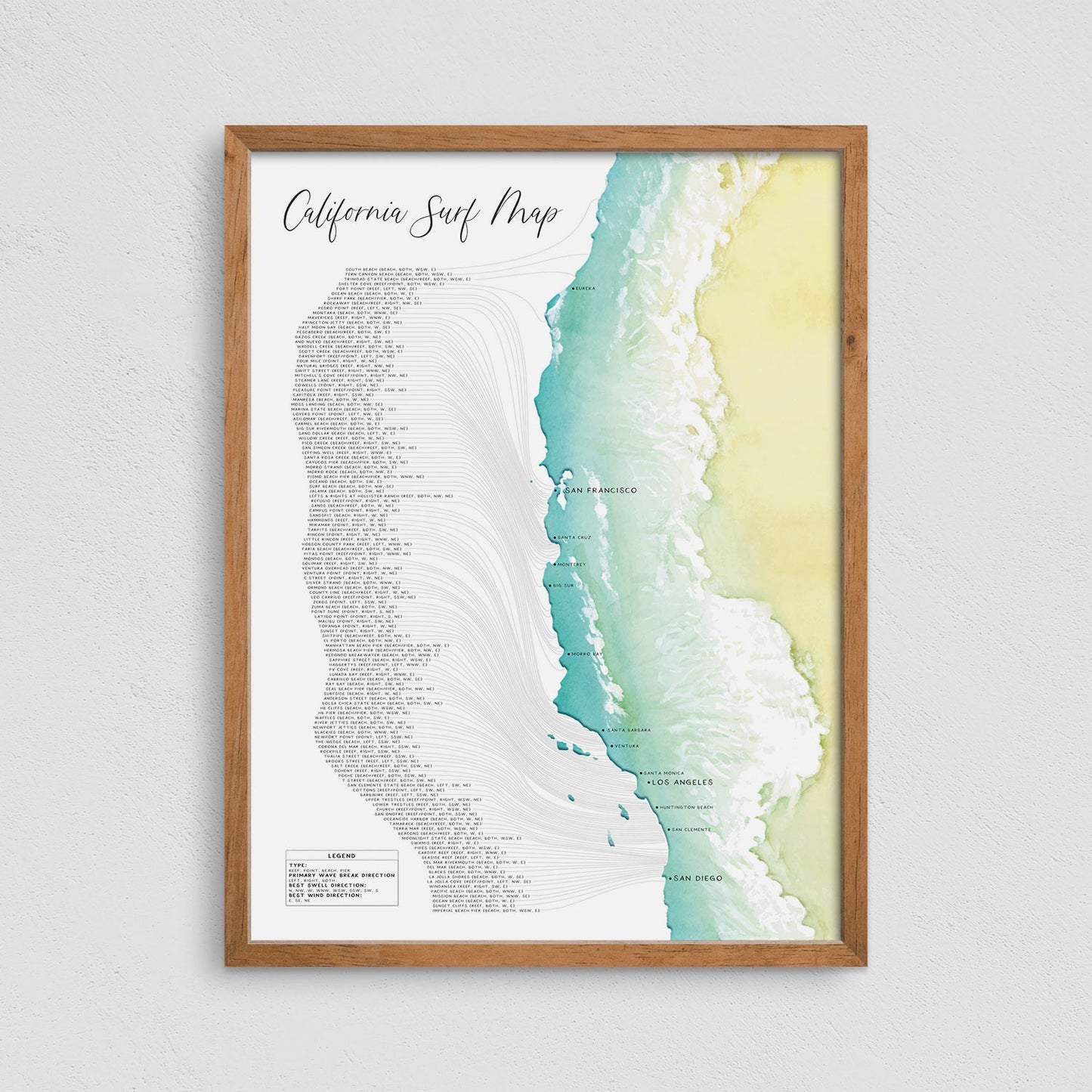 California Surf Map