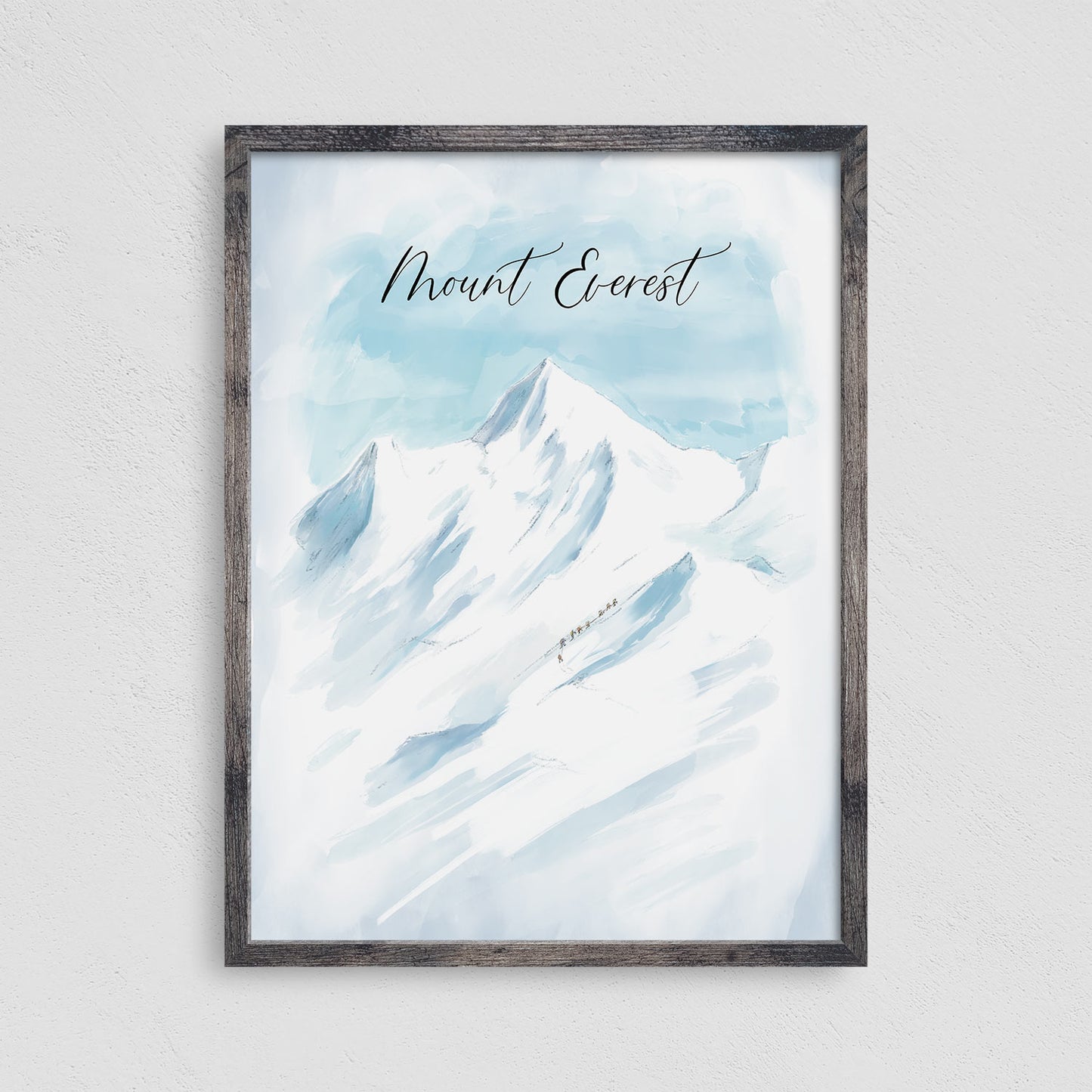 Mount Everest Poster Print Hiking Wall Art